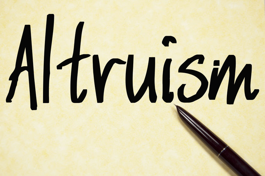 altruism word write on paper