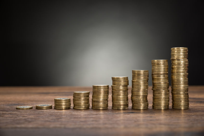 Coins Stack On Table