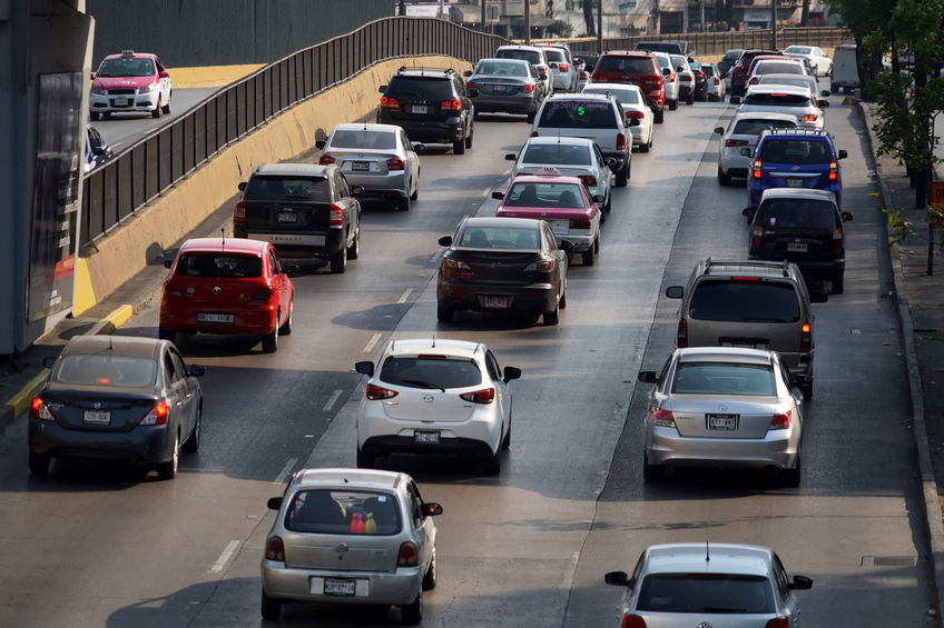 MEXICO CITY, MEXICO FEBRUARY 3 2019 Mexican metropolis capital congested traffic