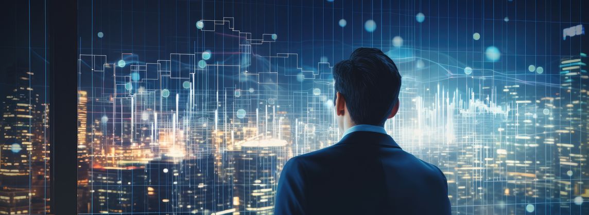 the world stock markets with digital images graphs