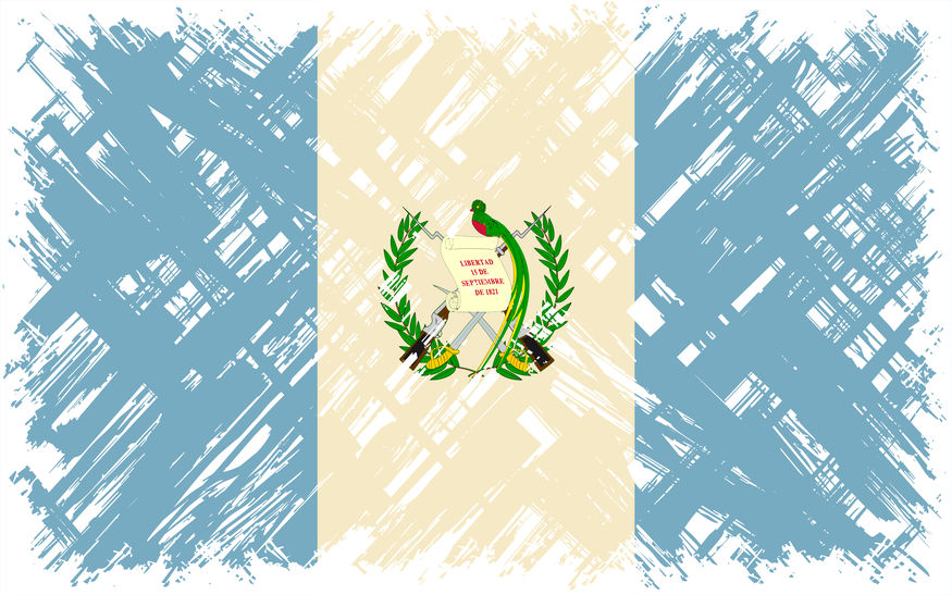 Guatemalan grunge flag. Vector illustration.