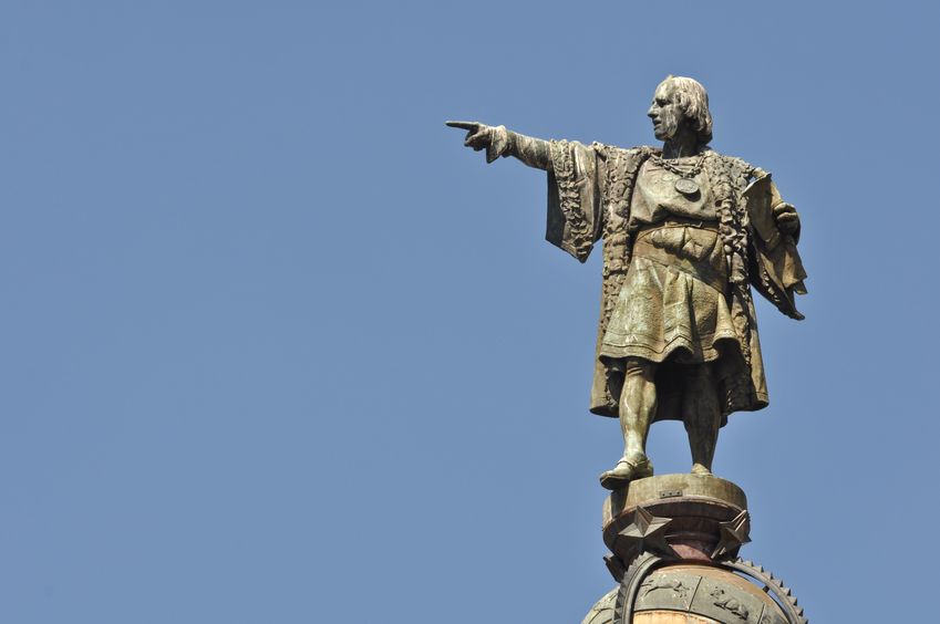 7489101 christopher columbus statue in barcelona spain