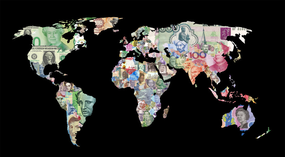 world currency map