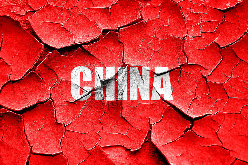 Grunge cracked Greetings from china